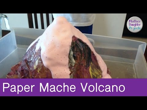 Paper Mache Volcano WITHOUT using Newspaper