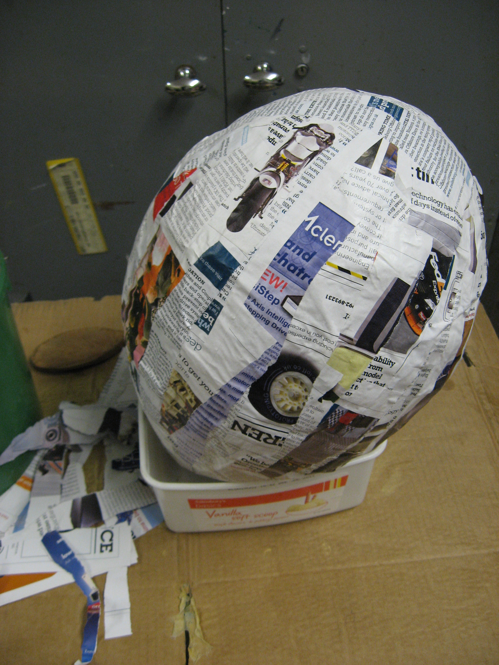 Paper Mache in progress.JPG