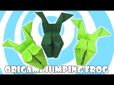 Paper Origami Jumping Frog Tutorial (Origamite)