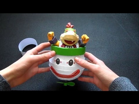 Papercraft Bowser Jr. and his Koopa Clown Car!