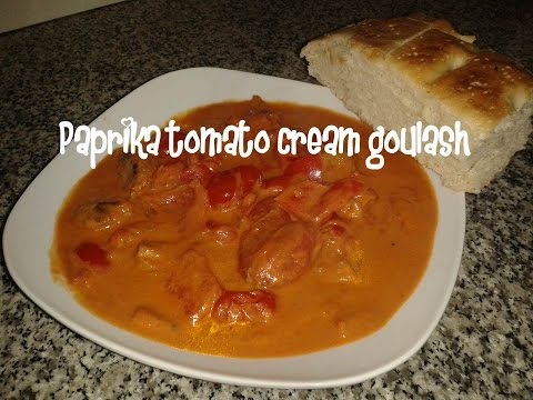 Paprika tomato cream goulash recipe