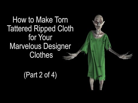 Part 2: Making Torn Tattered Ripped Clothes - Marvelous Designer 5 &amp;amp; Photoshop Texturing Tutorial