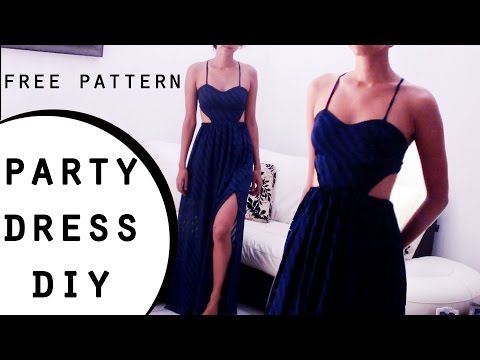 Party evening dress DIY || Vestido de noche FREE PATTERN