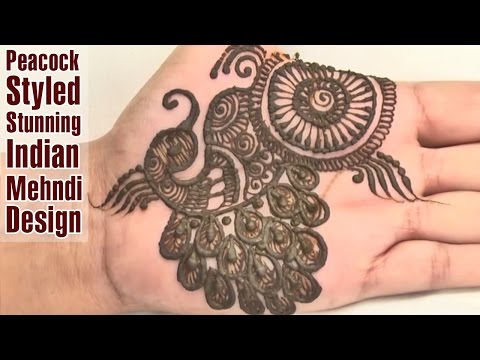 Peacock Styled Stunning Indian Mehndi Design Tutorial