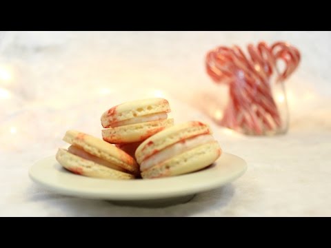 Peppermint Candy Macarons (Macaron Monday Ep.5 - Christmas Special Part 1) | Josh Pan