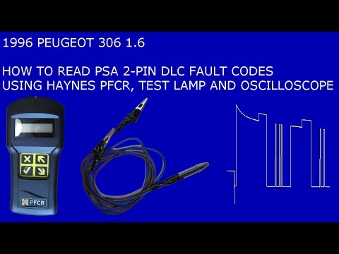 Peugeot 306 1.6, 2-pin DLC, diagnostic fault code reading