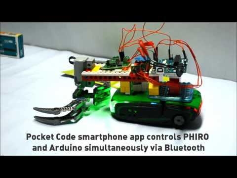 Phiro Arduino powered robotic arm