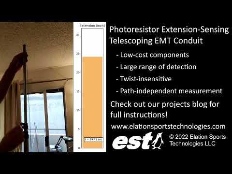 Photoresistor Extension Sensing EMT Conduit Telescoping Pole Demo