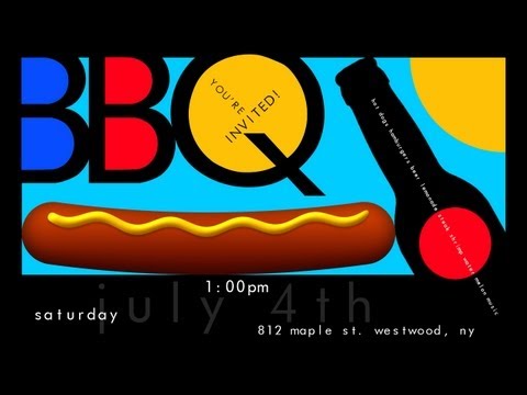 Photoshop: Part 2 - How to Make a Colorful, Barbeque-Party Invitation Poster