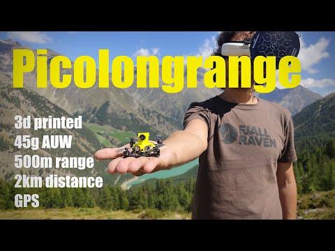 Picolongrange - tiny 3d printed FPV drone