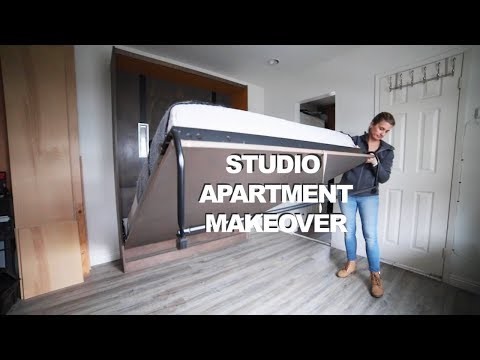 Pimped out DIY Murphy bed | Studio Apartment Makeover