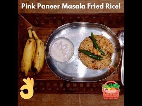 Pink Paneer Masala Fried Rice