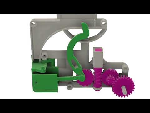 Pink and Green Domino Machine II Cad Animation