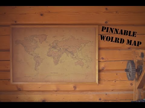 Pinnable world map