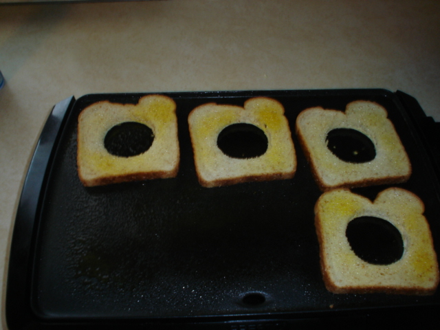 Place bread on griddle.JPG