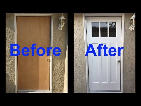 Plain Solid Core Door to Fabulous Custom Door Makeover Part 1