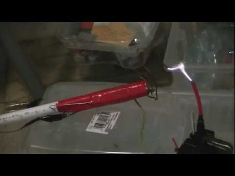 Plasma speaker flyback fails from arcover, goes on fire.