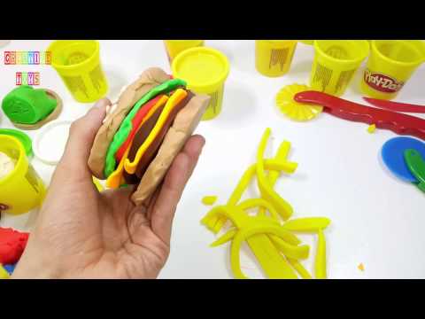 Play Doh Hamburger How to make hamburger with Play Doh Peppa Pig Disney Frozen Elsa Play Doh Videos