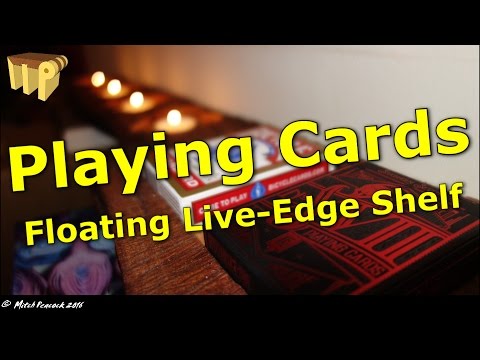 Playing Cards Floating Live Edge Shelf