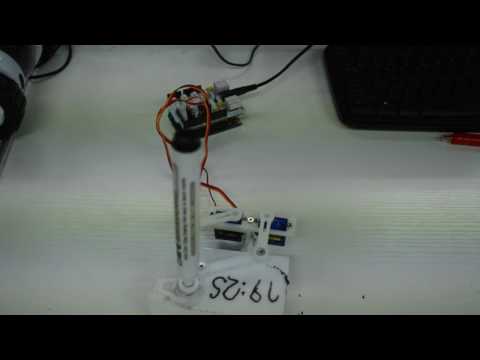 Plotclock DIY Robot with Arduino Uno Drawing Robot working