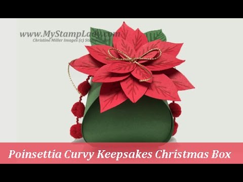 Poinsettia Curvy Keepsakes Christmas Box