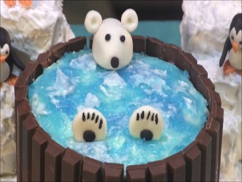 Polar Bear Hot Tub Kit Kat Cake Tutorial