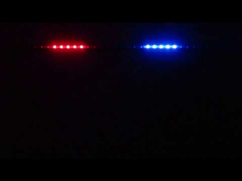 Police Strobo Lights with Addressable Strip LED (30 LEDs) WS2812 controlled by Arduino