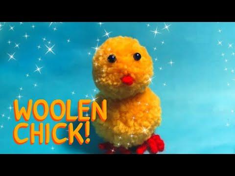 Pom Pom Chick Making Idea with Fingers -Hand embroidery-DIY Wool #PomPom - How to Make Yarn Chicken