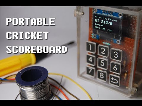 Portable Cricket Scoreboard using NodeMCU