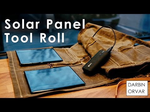 Portable Solar Panel Charging System for Tool Roll