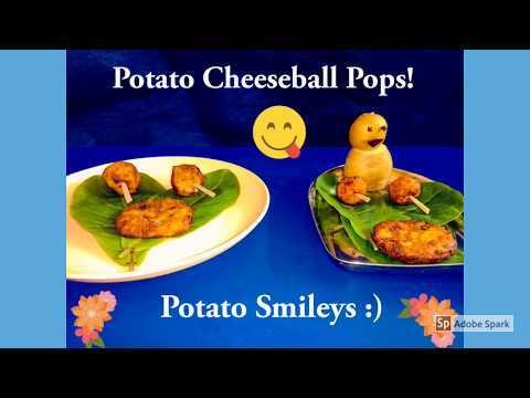 Potato Cheeseball Pops and Potato Smileys