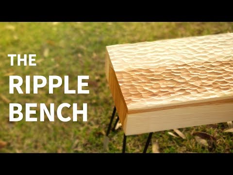 Power Carved Ripple Bench | woodworking how to