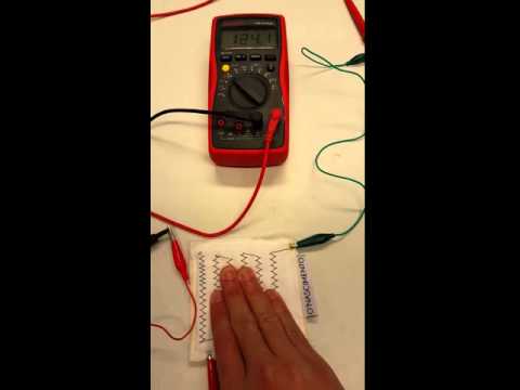 Pressure sensor using a sewing machine