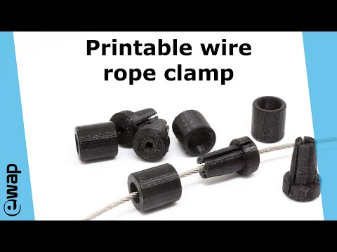 Printable wire rope clamp