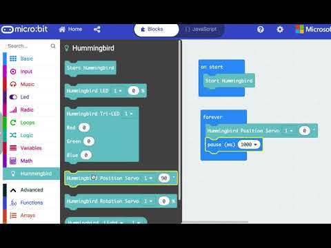 Program a Hummingbird servo