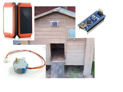 Puerta gallinero automatica (arduino) Chicken door solar powered