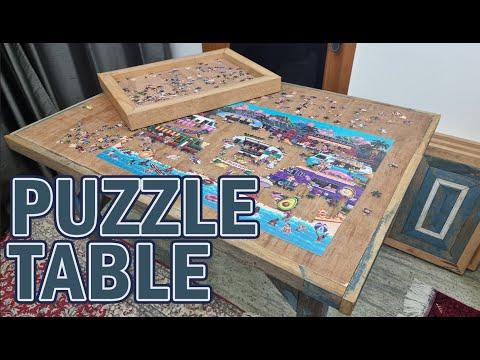 Puzzle table and sorting trays