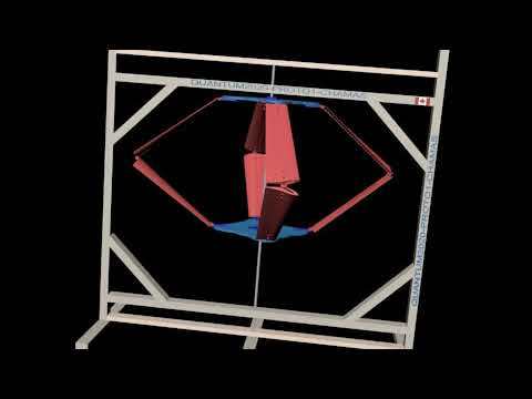 QUNTUM2020 ANIMATION PROTO1 VAWT VERTICAL AXIS WIND TURBINE