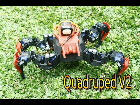 Quadruped V2 Robot Assembly