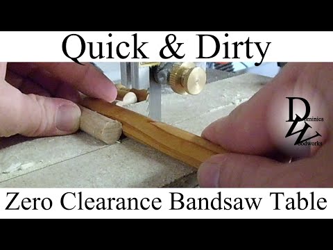 Quick &amp;amp; Dirty Zero Clearance Bandsaw Table