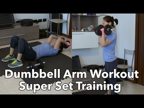 Quick Intense Dumbbell Arm Workout - Superset Strength Training # 1