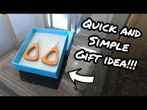 Quick and Easy Gift Idea - Rustic Wooden Earrings