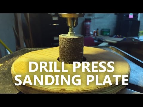 Quick and easy drill press sanding plate