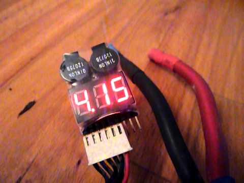 RC Lipo battery voltage meter + buzzer alarm 2s 6s