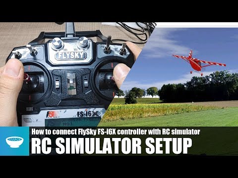 RC Simulator training setup - FlySky FS-i6X