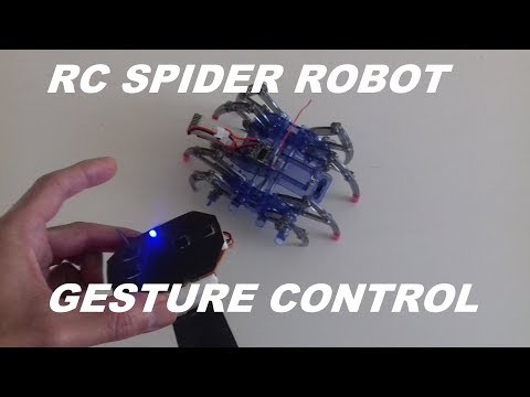 RC Spider Robot 2 Channel Spiderbot Gesture Control Conversion