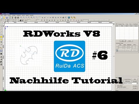 RDWorks v8 Tutorial Nachhilfe - Spiegeln Vervielfachen Gruppieren [Deutsch] #6