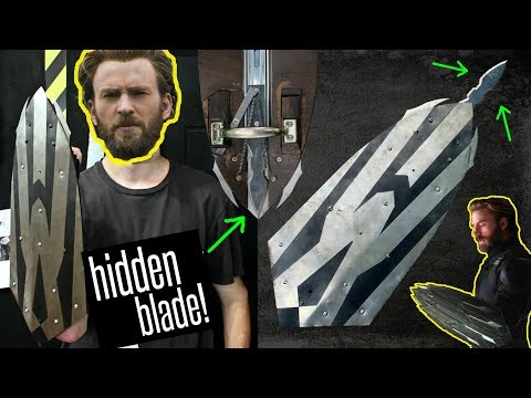 REAL METAL Captain America INFINITY WAR Shield (with HIDDEN BLADE!!)