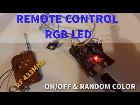 RGB LED Random Color With 433MHz RF Remote and Arduino