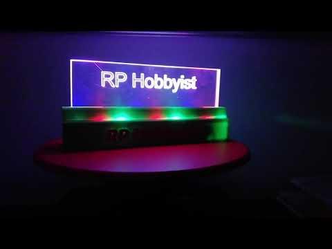 RGB Name Plate | All project details available on my Instructables.